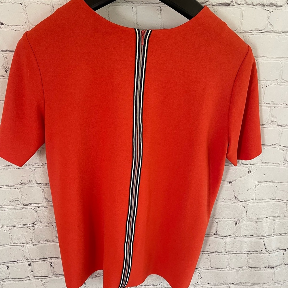 Topshop embellished back zip shirt size 6
